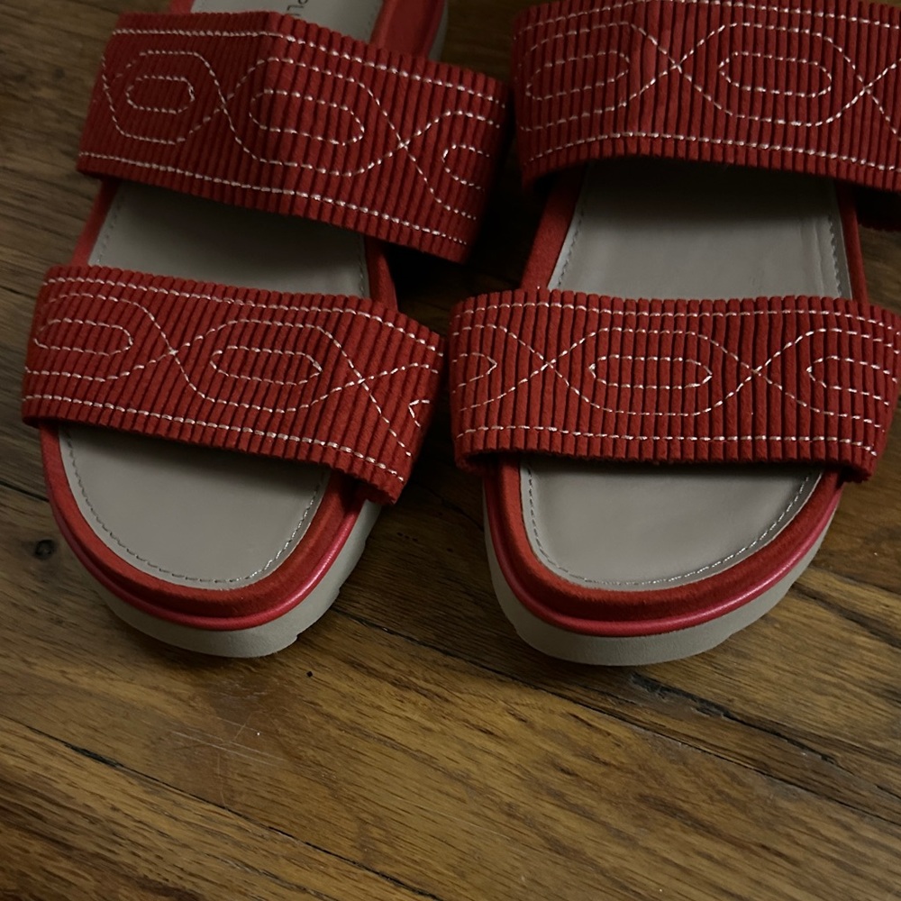 Red Slide Sandals - Picture 5 of 5